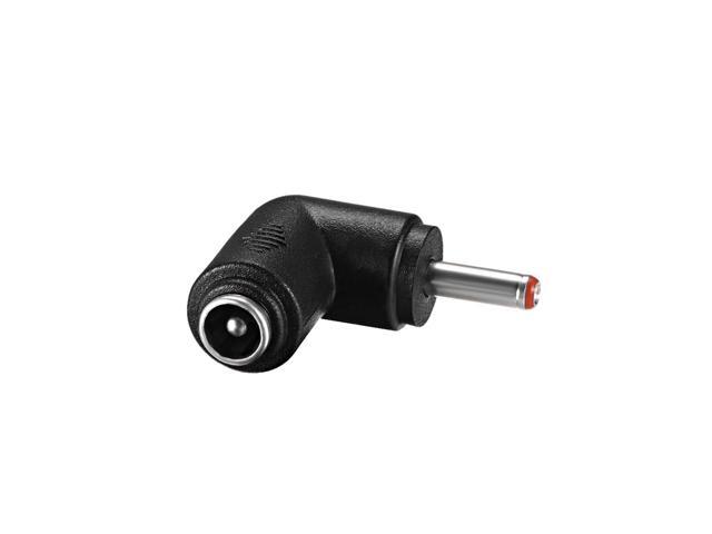 DC Power Connector 90 Degree Right Angle 5.5mm x 2.1mm Female to 3.5mm x 1.35mm Male Coupler Adapter Converter 10Pcs