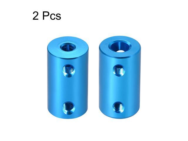 Shaft Coupling 4mm to 6mm Bore L25xD14 Robot Motor Wheel Rigid Coupler Connector Blue 2pcs