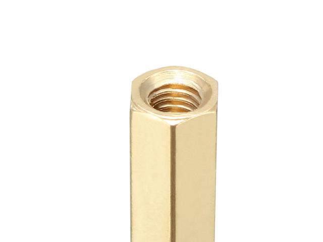 Unique Bargains 30pcs M3 40+6mm Female Male Thread Brass Hex Standoff Spacer Screws PCB Pillar