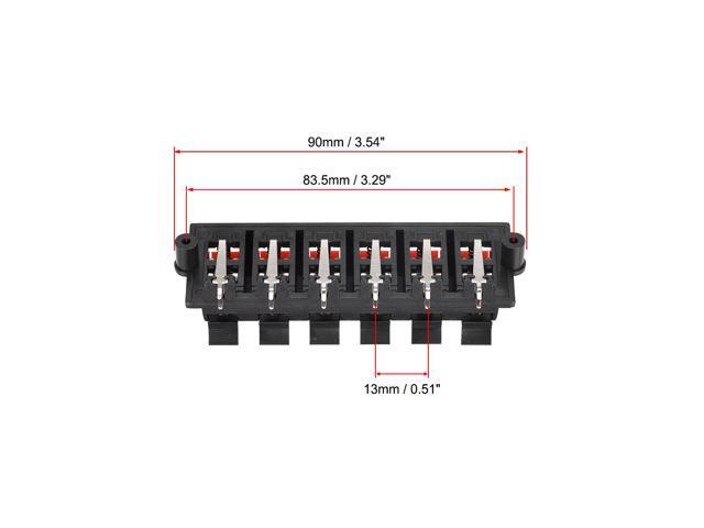 2 Row 12 Way Spring Speaker Terminal Clip Push Release Connector Audio Cable Terminals Strip Block WP12-03B 5Pcs