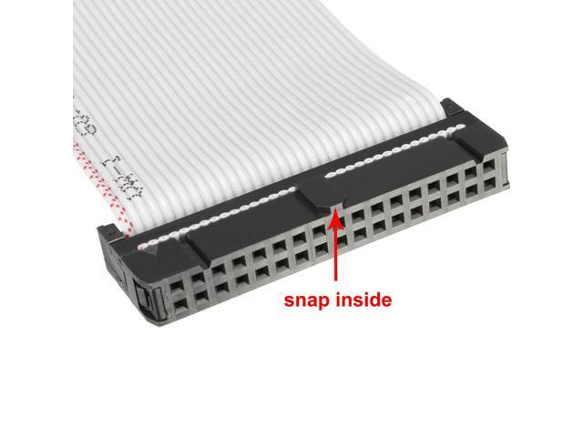IDC 34 Pins Wire Flat Gray Ribbon Cable 48cm 2.54mm Pitch 1pcs