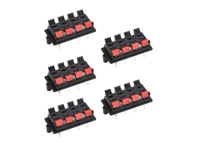 2 Row 8 Way Spring Speaker Terminal Clip Push Release Connector Audio Cable Terminals Strip Block WP8-03 5Pcs