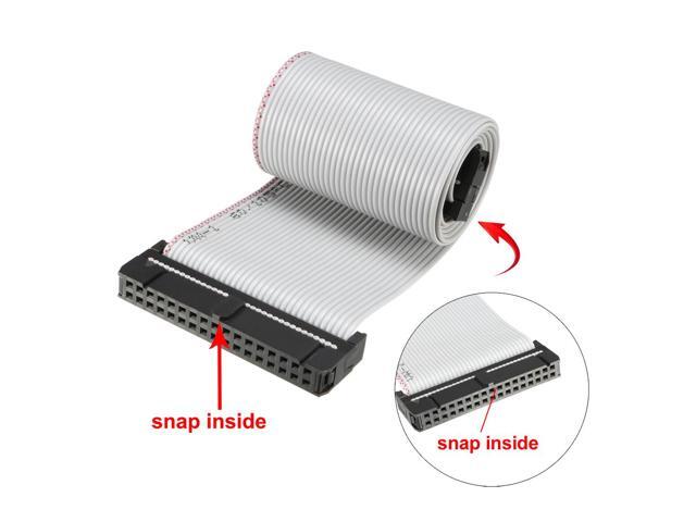 IDC 34 Pins Wire Flat Gray Ribbon Cable 48cm 2.54mm Pitch 1pcs