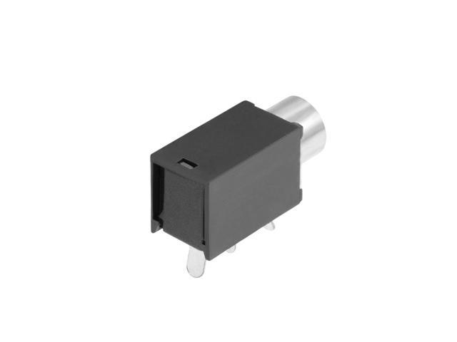 PCB Mount 3.5mm 3 Pin Socket Headphone Stereo Jack Audio Video Connector PJ316 Black 15Pcs