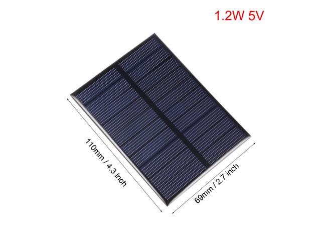 1.2W 5V Small Solar Panel Module DIY Polysilicon for Toys Charger 5Pcs