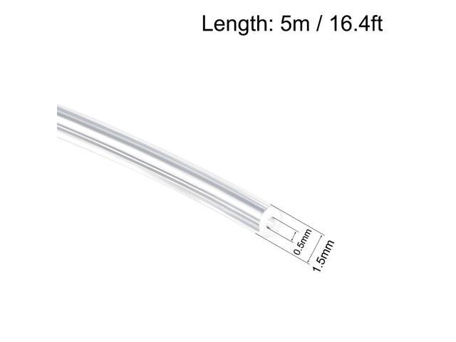 Silicone Tubing 0.5mm ID X 1.5mm OD 16.4ft 5m Flexible Silicon Rubber Tube Air Hose Pipe for Pump Transfer Clear