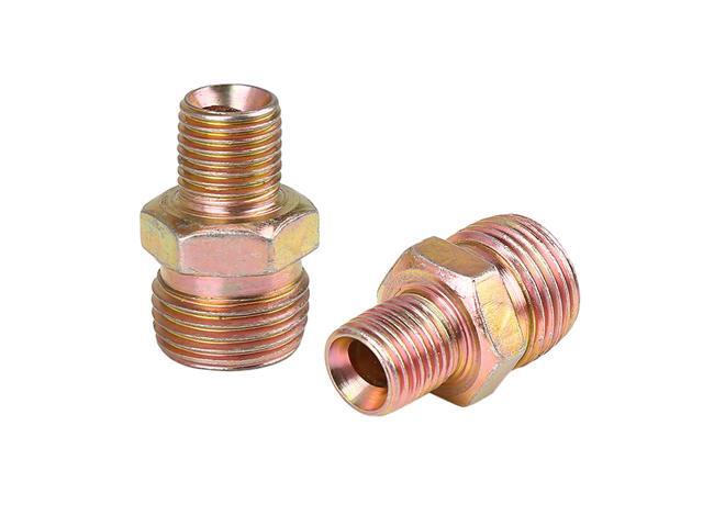 3pcs M12 x 1.25mm to M18 x 1.5mm Car Straight Air Hose Fitting Connector Adapter