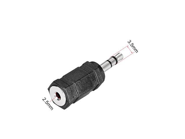 3.5mm Male to 2.5mm Female Connector Adapter Coupler 2Pcs for Stereo Audio Video AV TV Cable Convert