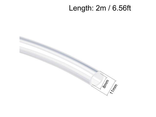 Silicone Tubing 8mm ID X 11mm OD 6.56ft 2m Flexible Silicon Rubber Tube Air Hose Pipe for Pump Transfer Clear