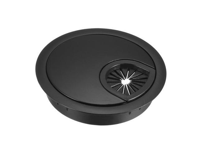 Cable Hole Cover, 2-3/8' Zinc Alloy Desk Grommet for Wire Organizer (Black)