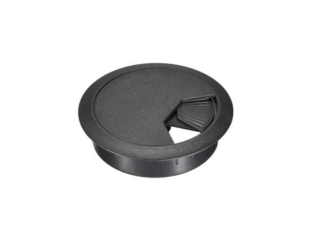 Cable Hole Cover, 2-1/8' Plastic Desk Grommet for Wire Organizer, 5 Pcs (Black)