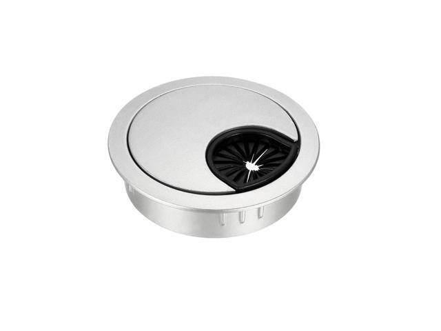 Cable Hole Cover, 2' Zinc Alloy Desk Grommet for Wire Organizer (Silver Tone)