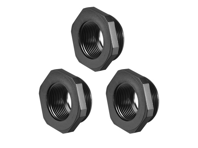 Threaded Reducing Bushings Nylon Connector Adaptor M32 Male Thread to M25 Female Thread Black, 3 Pcs