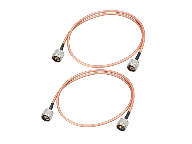 Low Loss RF Coaxial Cable Connection Coax Wire RG-142, N Male to N Male 90cm 2pcs