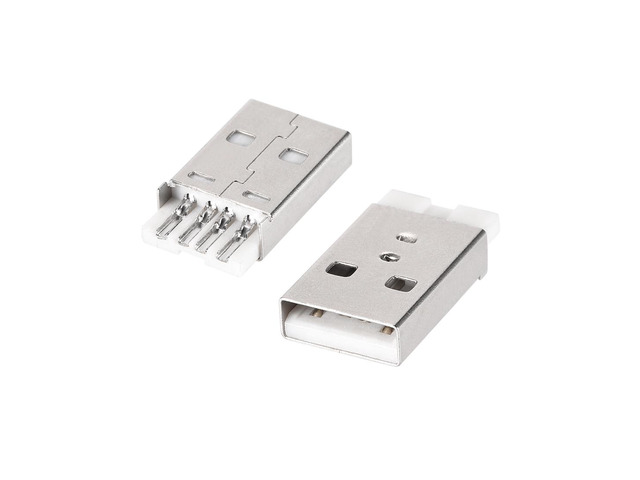 10PCS USB 2.0 Type A Male Socket Connector Jack Plug Port, 4-Pin DIP 180 Degree, Repair Replacement Adapter