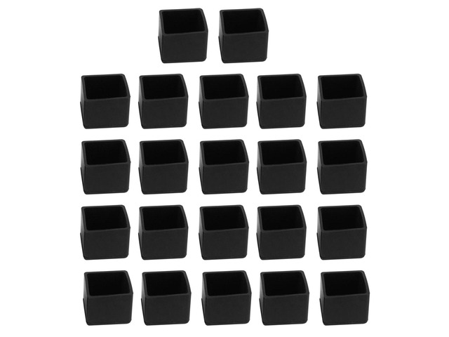 Table Leg Cap End Tip Feet Cover Furniture Glide Floor Protector 22pcs 1' x 1' (25x25mm) Inner Size, Reduce Noise Prevent Scratch