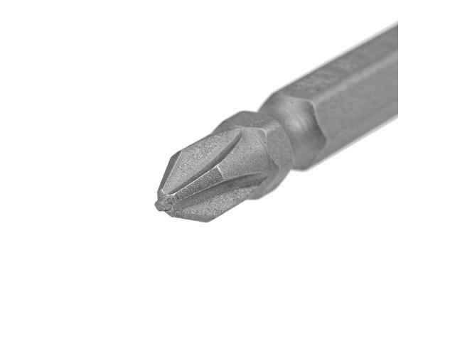5pcs 1/4' Hex Shank 50mm Length Magnetic Screwdriver SL6/PH2 Slotted-Phillips Double-Head Screwdriver Bits S2 Alloy Steel