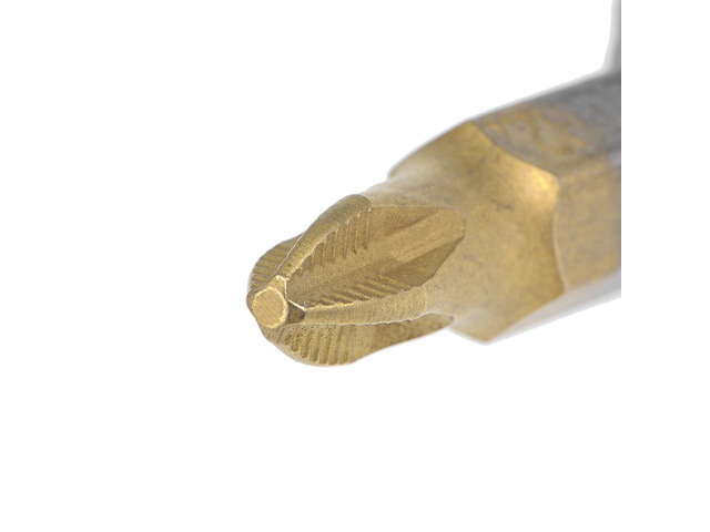 1/4-Inch Hex Shank Magnetic Phillips Cross Screwdriver Bit, 25mm Length PH2 Titanium Plating S2 Non-Slip Screwdriver Bits 10pcs