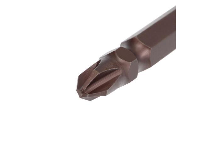 10pcs 1/4' Hex Shank 65mm Length Magnetic Screwdriver PH2/SL6 Slotted-Phillips Double-Head Screwdriver Bits S2 Alloy Steel