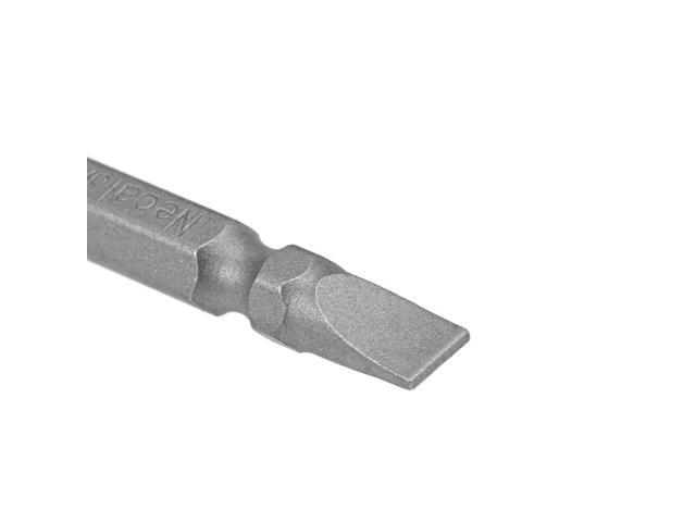 5pcs 1/4' Hex Shank 50mm Length Magnetic Screwdriver SL6/PH2 Slotted-Phillips Double-Head Screwdriver Bits S2 Alloy Steel