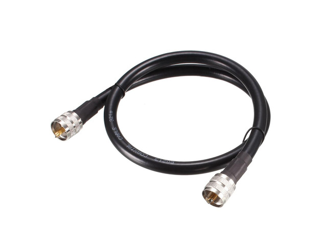 UHF Male PL-259 to UHF Male PL-259 Low Loss RG213 Coax Jumper Cable 0.6M/2Ft