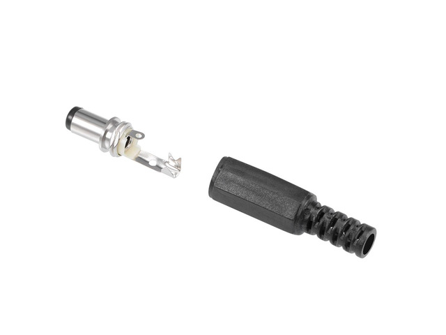 10Pcs DC Male Connector 5.5mm x 2.5mm x 9mm Power Cable Jack Adapter Black