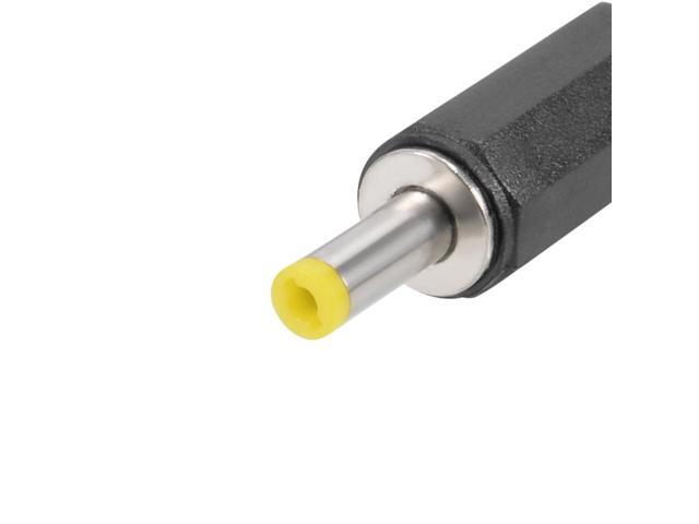 6Pcs DC Male Connector 4.0mm x 1.7mm Power Cable Jack Adapter Black