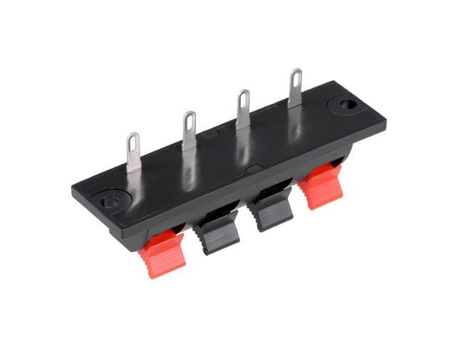 20pcs 4 Way Jack Socket Spring Push Release Connector Speaker Terminal Strip Block