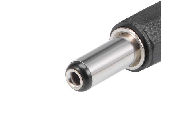 5Pcs DC Male Connector 5.5mm x 2.5mm x 14mm Power Cable Jack Adapter Black
