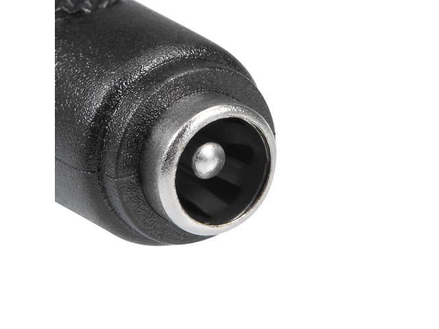15Pcs DC Female to Female Connector 5.5mm x 2.1mm Power Cable Jack Adapter Black