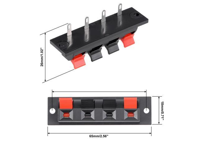 20pcs 4 Way Jack Socket Spring Push Release Connector Speaker Terminal Strip Block