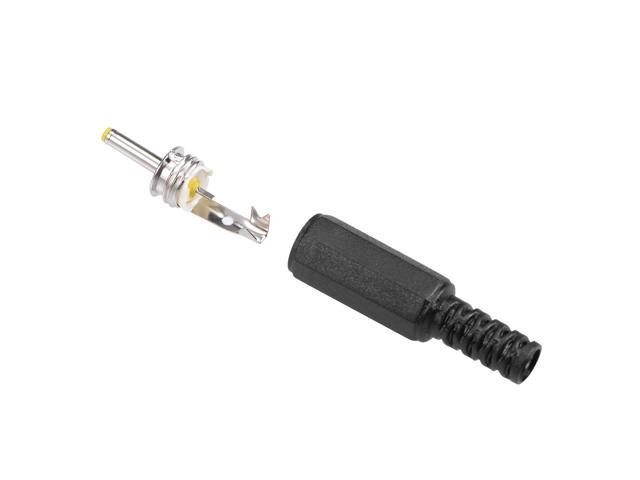 5Pcs DC Male Connector 2.5mm x 0.7mm Power Cable Jack Adapter Black