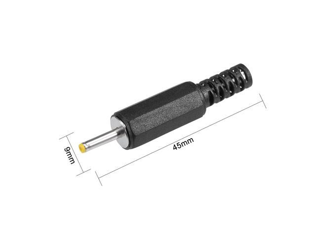 5Pcs DC Male Connector 2.5mm x 0.7mm Power Cable Jack Adapter Black