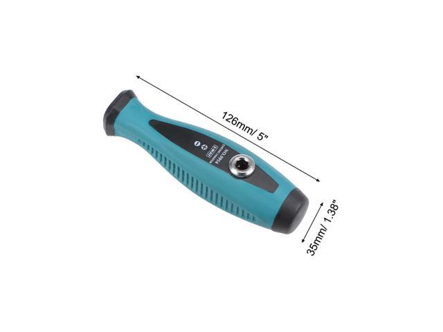 Magnetic Screwdriver 6 in 1 Dual Way Slotted Phillips Head 1/4inch Hex Shank Screwdrive Bits Set w Square Shaft Non Slip Comfortable Handle