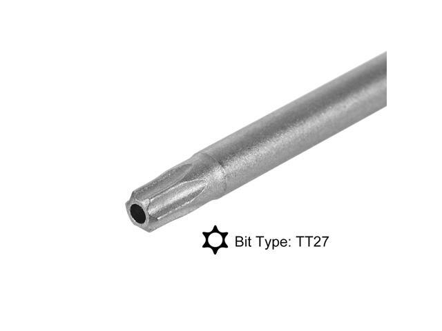 Torx Screwdriver Bits 1/4-Inch Hex Shank 150mm Length TT27 Magnetic Security Star Screw Driver S2 Bit