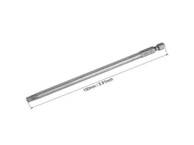 Torx Screwdriver Bits 1/4-Inch Hex Shank 150mm Length T30 Magnetic Security Star Screw Driver S2 Bit