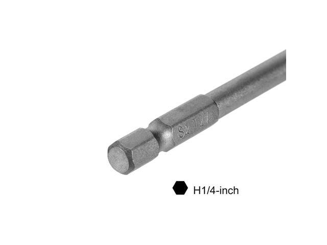 Torx Screwdriver Bits 1/4-Inch Hex Shank 150mm Length TT27 Magnetic Security Star Screw Driver S2 Bit