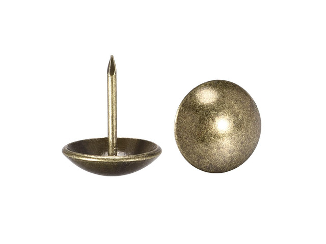 Upholstery Nails Tacks 19mm Dia 23mm Height Antique Round Thumb Push Pins Bronze Tone 100 Pcs