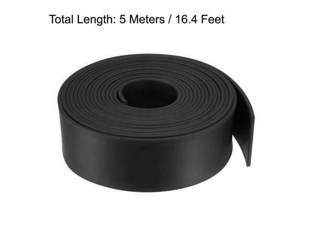 Solid Rectangle Rubber Seal Strip 50mm Wide 3mm Thick, 5 Meters Long Black