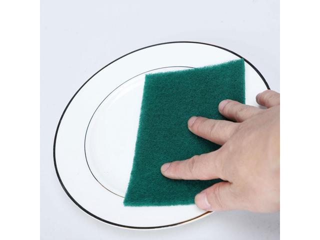 50pcs Scouring Pad Non-Scratch Scouring Sponge Scrub Pads 6'x4' For Scouring Kitchen, Dishwashing, Green 1