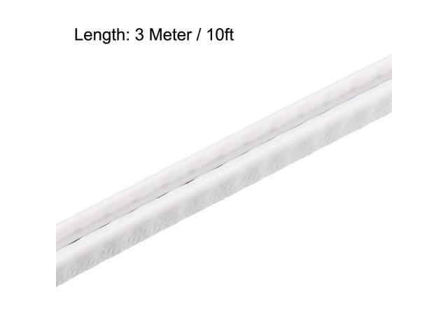 Edge Trim U Seal White Plastic U Channel Edge Protector Fits 1/32'' - 3/32'' Edge 10 Feet Length