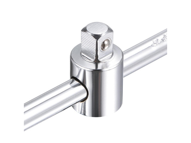 1/4-Inch Drive Drive Sliding T-Handle Socket Wrench Chrome Finish Cr-V Steel 2 Pcs