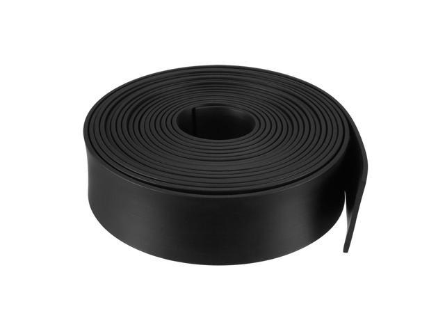 Solid Rectangle Rubber Seal Strip 10mm Wide 5mm Thick, 5 Meters Long Black