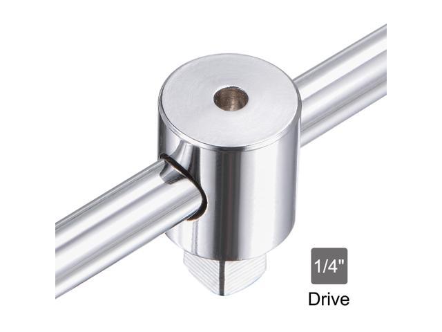1/4-Inch Drive Drive Sliding T-Handle Socket Wrench Chrome Finish Cr-V Steel 2 Pcs