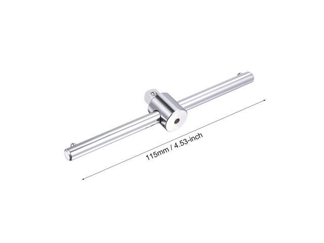 1/4-Inch Drive Drive Sliding T-Handle Socket Wrench Chrome Finish Cr-V Steel 2 Pcs