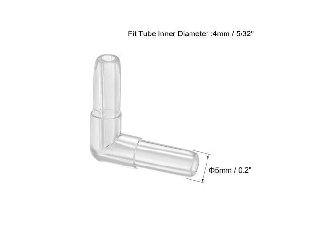 Aquarium Air Valve Connector Plastic Inline Tubing L-Shaped Non-Return Valves for 4mm Fish Tank Pond Air Line 30pcs
