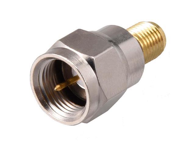 F Type Male to SMA Female Brass Coaxial Cable RF Connector Adapter 1pcs
