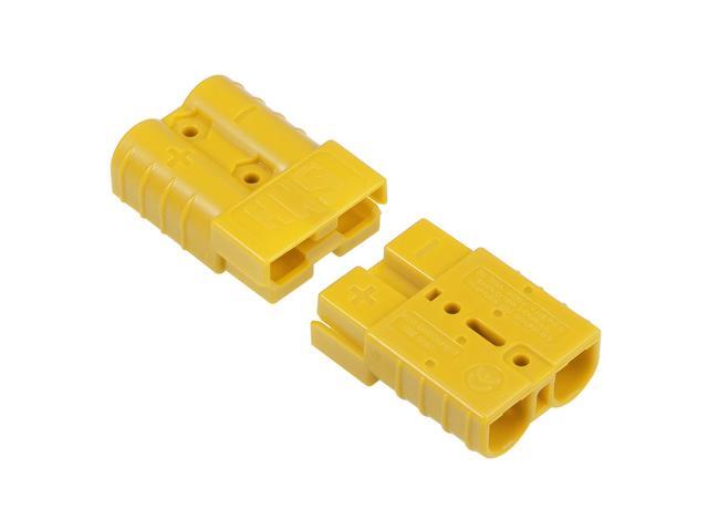 6 Gauge Battery Quick Connect Disconnect 50A Wire Connector for Winch Auto Car Trailer Driver, Yellow, 2pcs