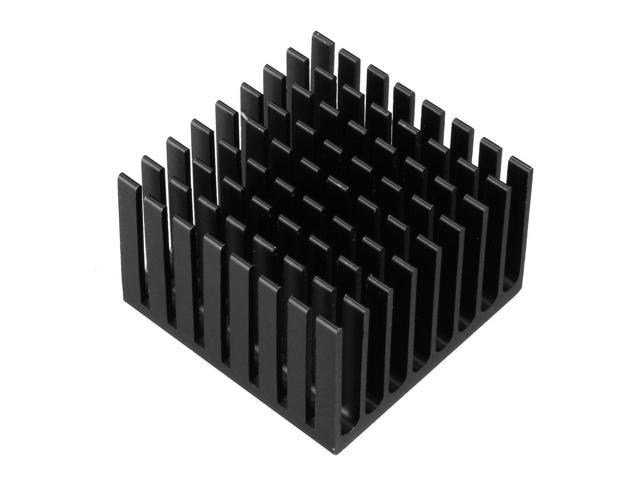 Aluminum Heatsink Cooler Circuit Board Cooling Fin Black 37mmx37mmx24mm for Led Semiconductor Integrated Circuit Device