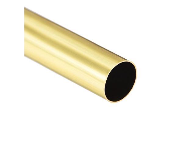 Brass Round Tube 300mm Length 10mm OD 0.2mm Wall Thickness Seamless Straight Pipe Tubing 2 Pcs